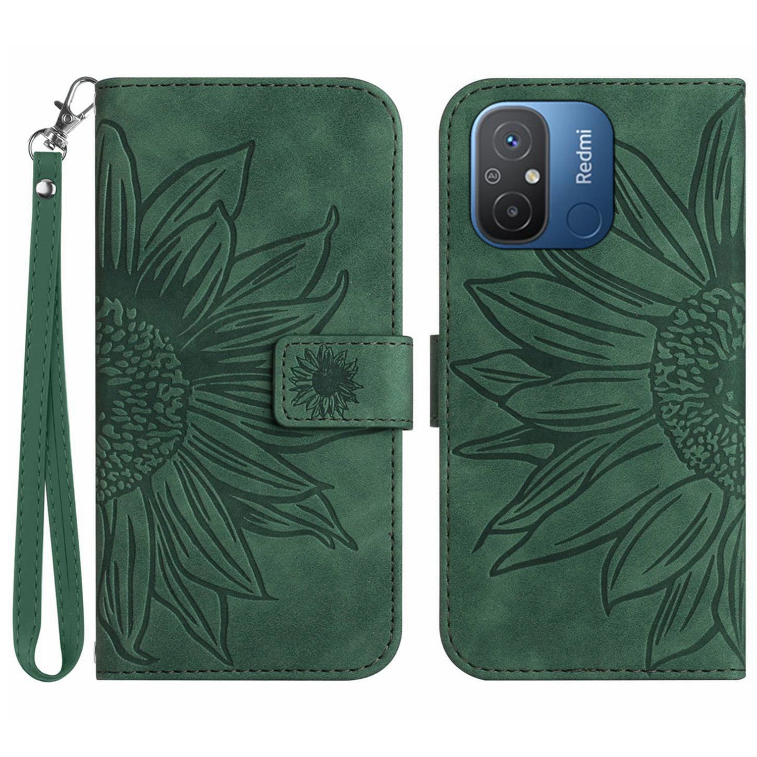 Protective Phone Case For Xiaomi Redmi 11A 4G 12C 4G HT04 Sunflower Imprinted Leather Stand Wallet Shockproof Phone Cover Protective Phone Case For Xiaomi Redmi 11A 4G 12C 4G HT04 Sunflower Imprinted Leather Stand Wallet Shockproof Phone Cover